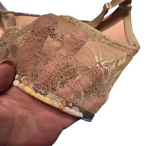 RACHEL Rachel Roy Curvy Collection Multicolor Patterned Bra Size 38DD - Picture 5 of 7